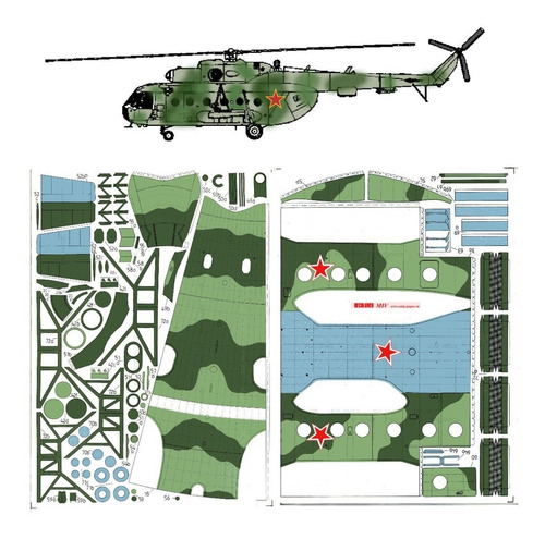 Mi-8mt Escala 1.33 2 Insigneas  Papercraft