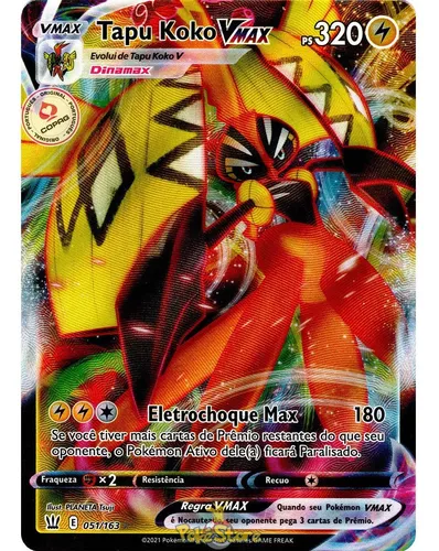 Carta Pokémon Lendário Tapu Koko Gx Com Lote De 100 Cartas