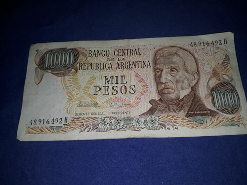 1000 Pesos Argentina Serie H Variante  Nro 48916492h