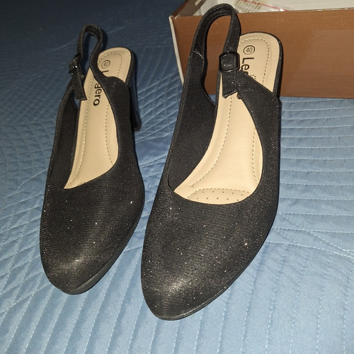 Zapato De Fiesta Negro Con Brillo