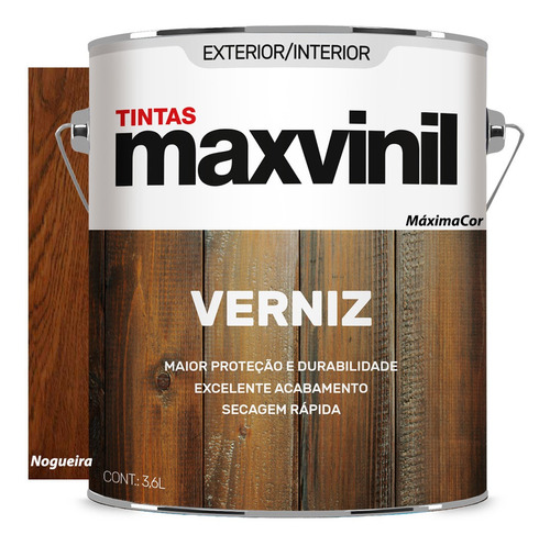 Verniz Filtro Solar Nogueira Brilhante 3,6l Maxvinil