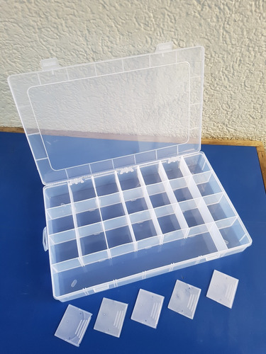 4 X Cajas Organizadora Plástica 28 Divisiones 22x34 + Envio