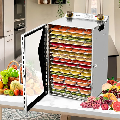 Deshidratador Eléctrico 18 Bandejas Alimento Fruta Carnes
