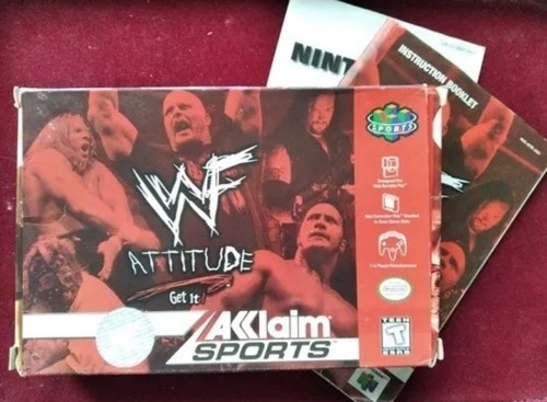Wwf Attitude ( Nintendo 64 N64 ) ( Caja + Manual) 15v \(^o^)