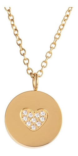 Cyber Off! Collar Medalla Corazón Oro 18kt Diamantes -1003o