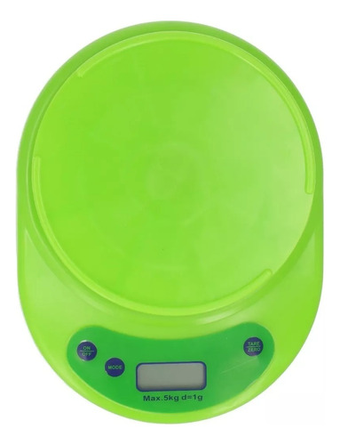 Balanza Pesa Electrónica Digital 5kg Color Verde (sin Bowl) 