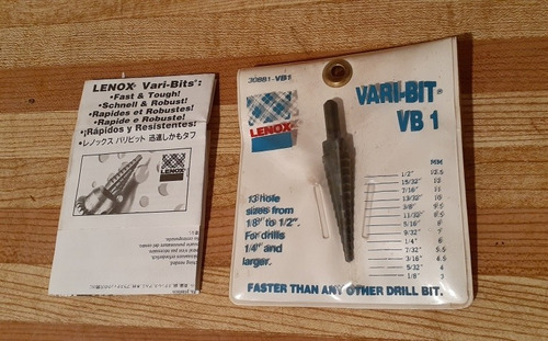 Varibit Mecha Lenox Vb1 1/8 A 1/2 Eje 1/4 Vari Bit - Ref.40