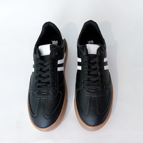 Tenis Mujer Moda Samba Zapato Dama Negro Dupe Urbano Blanco
