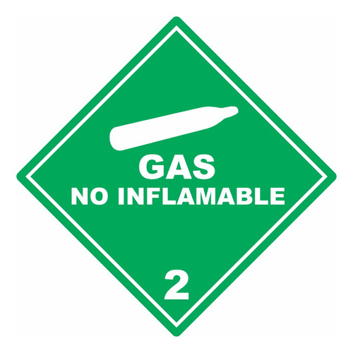 Calcomanias Rombos De Seguridad Gas No Inflamable