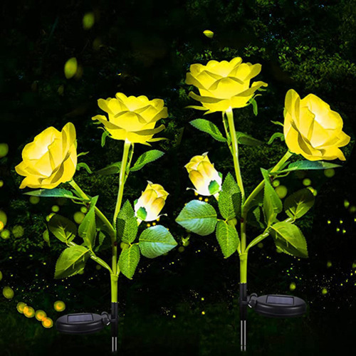 Luz Solar De Jardín Con Forma De Flor Para Exteriores, 2 Uni