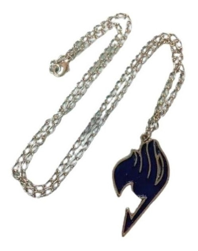 Fairy Tail Collar Dije Azul Colgante Natsu Gray Gastovic