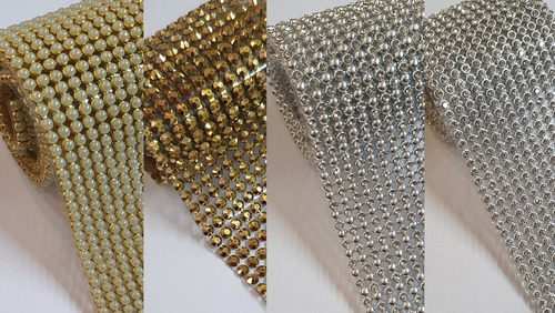 10 Mantas Strass/chapinha 5x45cm Modelo Chaton Tem 5x42cm
