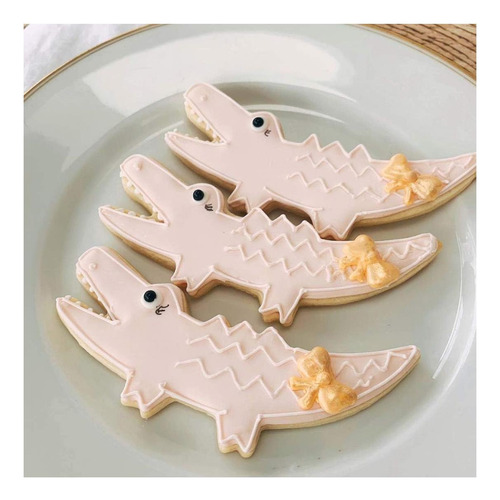 Lindo Cortador De Galletas De Cocodrilo, 5 Hecha En Ee Uu