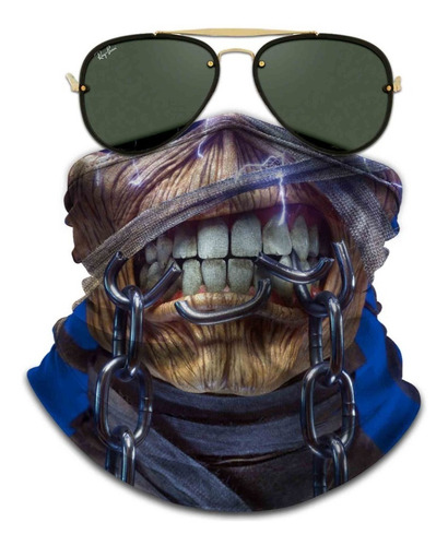 Mascara Bandana Nao Descartavel Iron Maiden Para Proteção 01