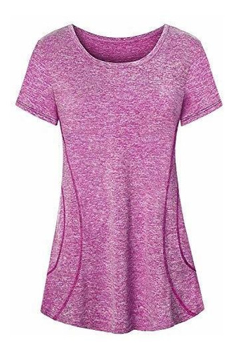 Luranee Camiseta Yoga Para Dama Manga Larga Cuello Redondo