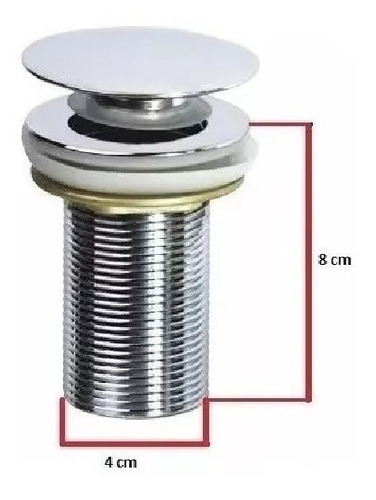 Válvula Click De Inox 1.1/4 P/ Cuba Vidro E Louça Banheiro