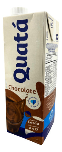Bebida Láctea Achocolatado Pronto Quatá Sabor Chocolate 1l