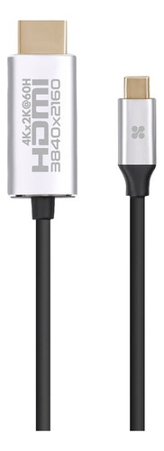 Promate Hdlink-60h.grey Cable Hdmi A Usb-c 4k 1.8 Metros