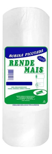 Bobina Plástica Picotada 34x49cm Rende Mais 500 Unidades