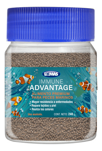 Lomas Alimento Para Peces Marinos Fortificado Con Ajo 240 G