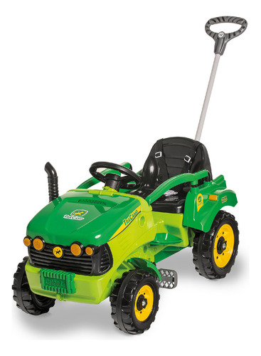 Carrinho Andandor De Passeio Infantil Pedal Trator Tracamp Para Criança Menino E Menina Com Empurrador E Som De Trator
