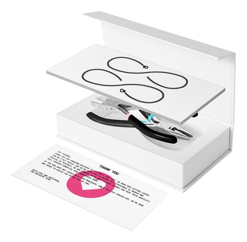 Kit De Pulsera Permanente Para Parejas, Regalos 1 Par Negro