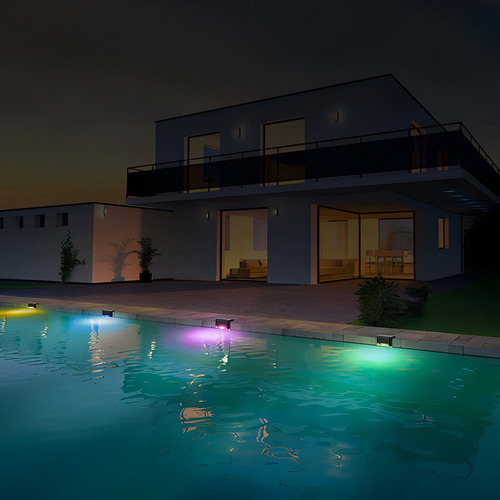^ 8 Luces Laterales Solares Coloridas De La Piscina