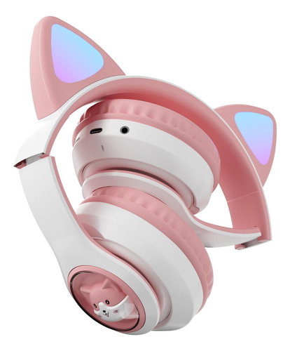 Yusonic Auriculares Bluetooth Con Orejas De Gato, Para Niños