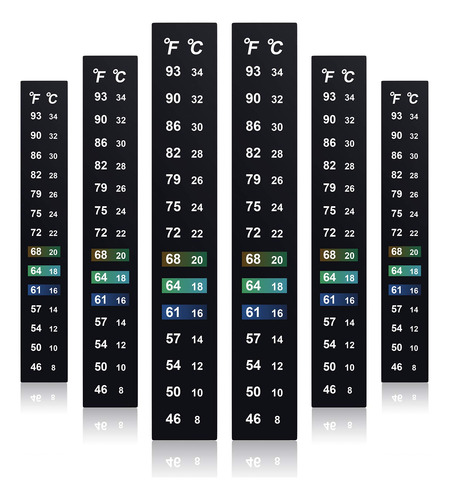 24 Tiras De Termometro Adhesivas Para Preparacion De Tempera