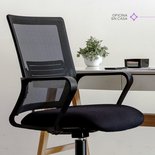Silla Link Negra De Escritorio Gerencial