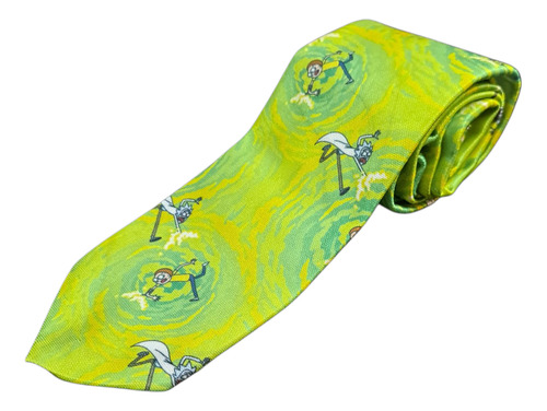 Corbata | Ram - Rick And Morty Portales Verde Limón Ram 1.4 M