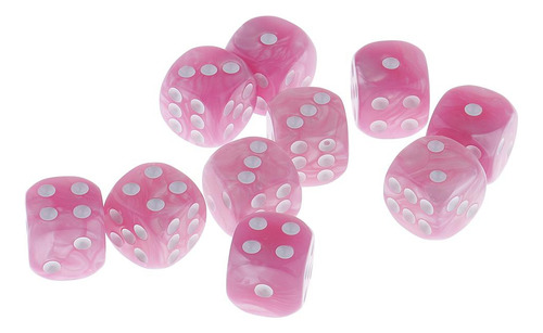 2 Dados De Plástico D6 De Color 6 Para , Pub, Casino,