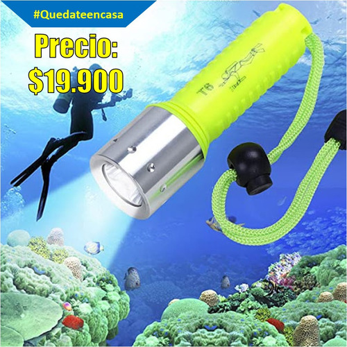 Linterna Lámpara Led De Buceo Sumergible Acuatica