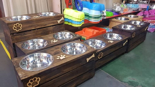 Comedero En Altura Para Perros + Bowl De Acero - Envios