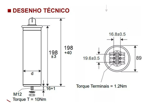Unidade Capacitiva Trifásica 10kvar 220v - Epcos