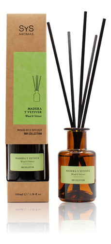 Difusor Mikado Madera Y Vetiver 100ml Sys Aromas