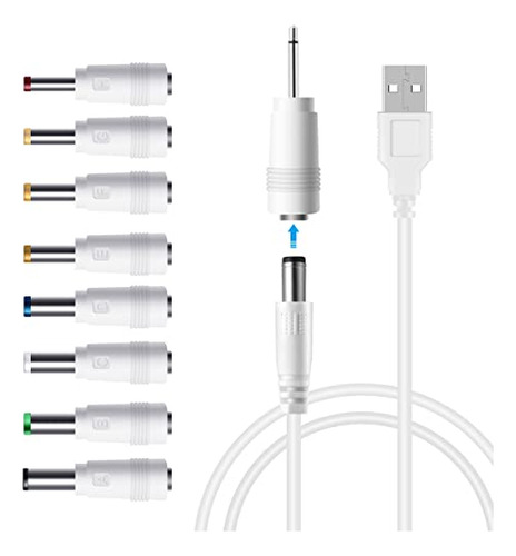 Cable De Alimentación Usb A Cc Lanmu, Conector Universal De