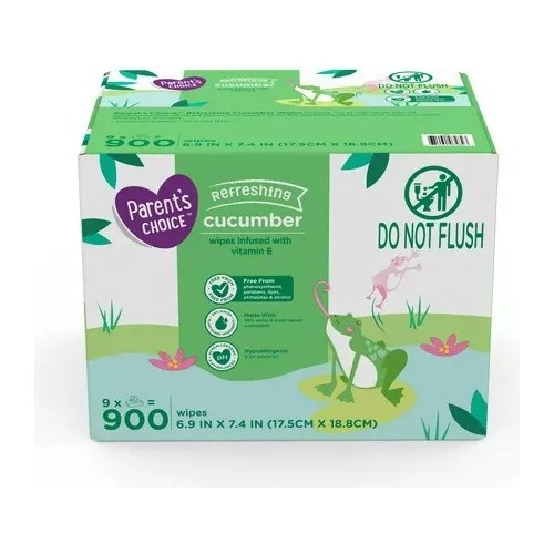 Toallitas Humedas Parent Choice Aroma Pepino 900 Unidades