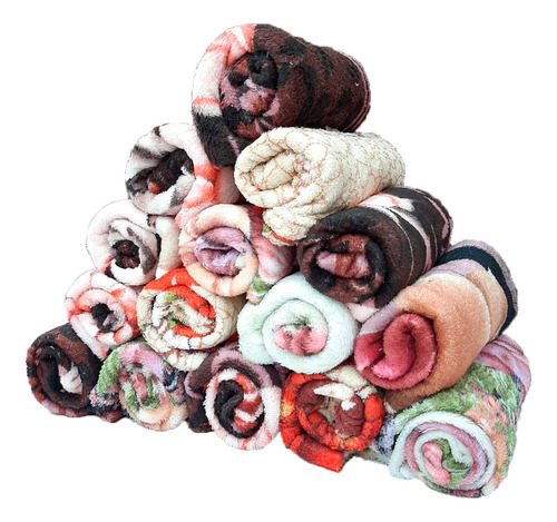 Kit C/2 Cobertores Manta Micofibra Estampada Sortida Fofinha Texfine Diversas Cores