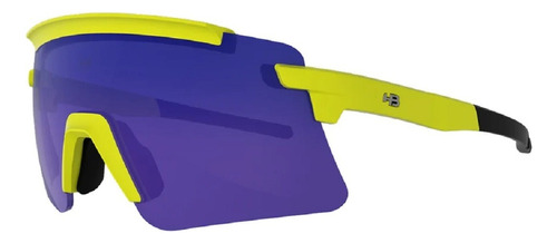 Oculos De Sol Hb Apex Armação Neon Lente Azul Espelhada