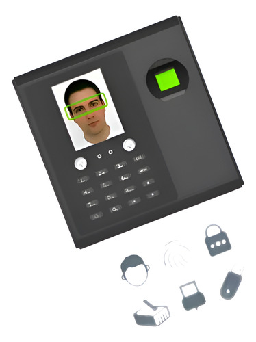 Reloj Checador Biometrico Facial Rostro Y Huella Digital Red Negro