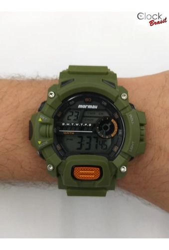 Relógio Mormaii Masculino Acquaforce Verde Mozm1132 8v