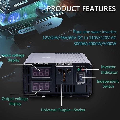 L Inversor Onda Pura Convertidor De Corriente 3000w 4000w