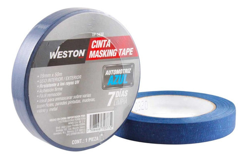 Cinta Masking Tape Azul 7 Días 19mm X 50m (caja C/96)