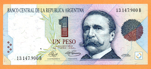 Billete 1 Peso Convertible, Bottero 3002, Año 1992 Exc 