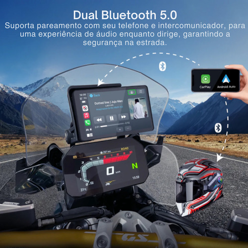 Gps Para Motos Carplay Android Auto Bmw Preto Apple Carplay Android Auto