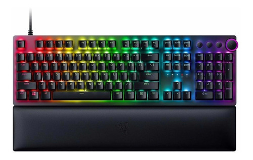 Idioma del teclado óptico Razer Huntsman V2 para juegos: inglés (EE. UU.), color del teclado: negro