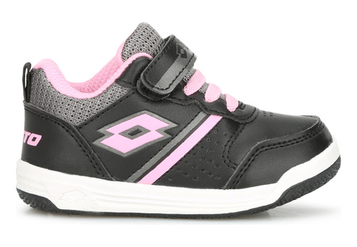 Zapatillas Lotto Set Ace En Negro/rosa | Stock Center