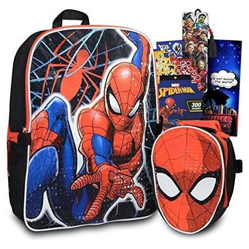 Arañas  Marvel Spiderman Mochila Con Lonchera Para Niños ~