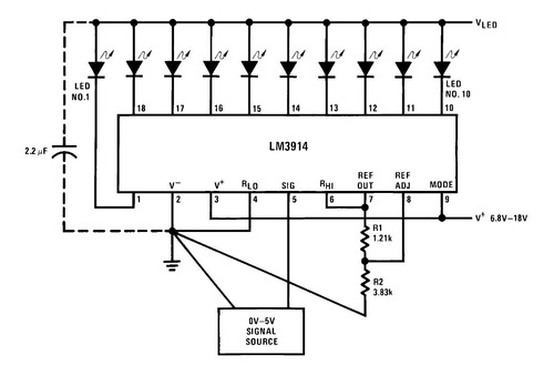 2x Lm3914 Dip / Para Controlar Barra De Led (2 Peças)